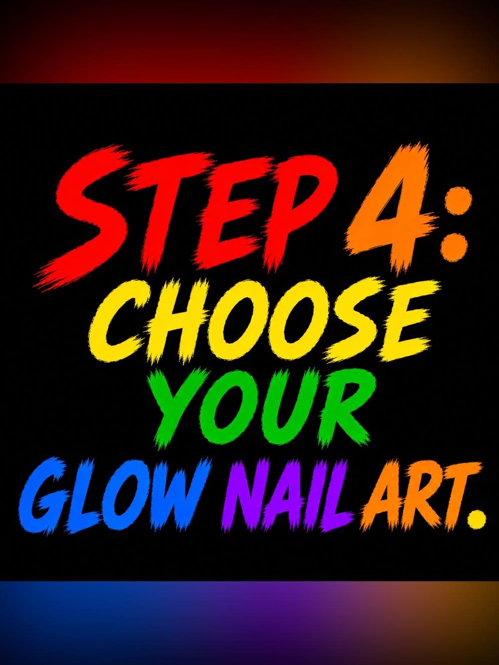 🌈STEP 4: CHOOSE YOUR GLOW NAIL ART ,black light Halloween rave club y2k kandi